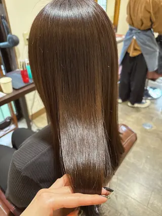 カラー 一宮　　透明感カラー 髪質改善　ヘッドスパのヘアスタイル