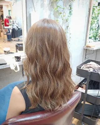 ミディアム カラー パーマ ヘアアレンジ 6月オープン♪豊見城 Lodattu✁清水のヘアスタイル