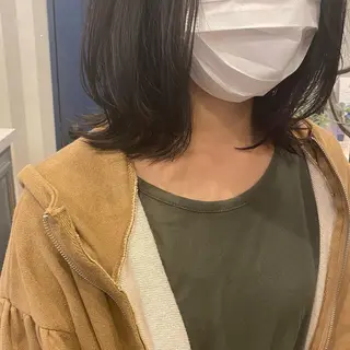 ミディアム 愛されヘア/ 暖色カラー/まいこのヘアスタイル