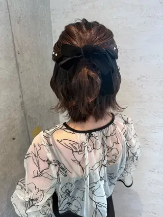 セミロング ヘアアレンジ 🎀ヘアセット/艶髪 /はやしほのか🎀のヘアスタイル