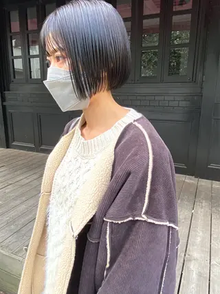 ショート カラー IVORY.所属・🟩白髪ぼかし/ボブ /ショートヘア/大司のヘアスタイル