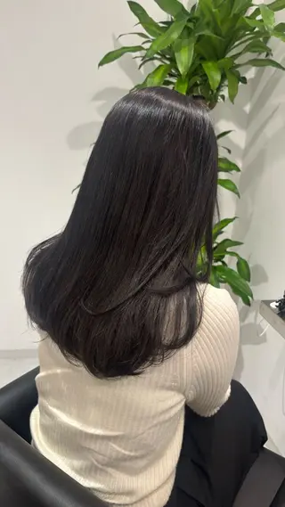 セミロング カラー 🎀透明感× 赤み消し🎀正源のヘアスタイル