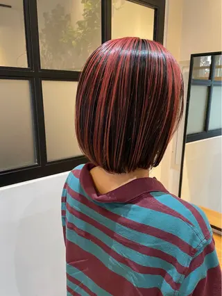 ショート カラー ﾊｲﾄｰﾝ/ｶﾗｰ/ 用賀/稲若健太郎のヘアスタイル