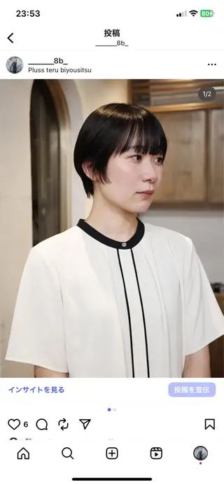 ショート Pluss Teru Biyousitsu所属・薮下 愛のヘアスタイル