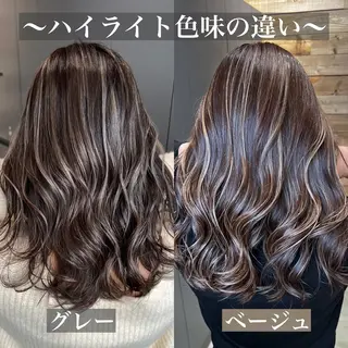 セミロング 🇺🇸ハイライト特 化美容師🇺🇸漆沢のヘアスタイル