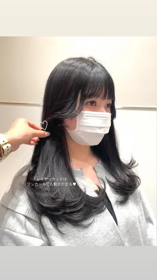 ロング カラー ヘアアレンジ 🤎小顔レイヤー /ベージュ🤎友香のヘアスタイル