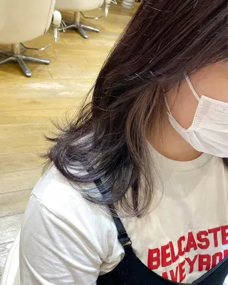 ミディアム 艶感🫧透明感カラー YUKARIのヘアスタイル