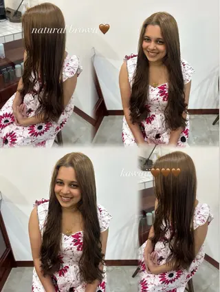 ロング カラー 平岡 亜友菜のヘアスタイル