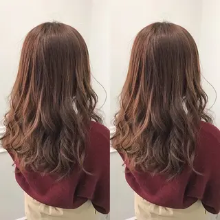 ロング カラー パーマ ヘアアレンジ メンズ キッズ ネイル マツエク・マツパ 💟Chloe原宿店 🩶ハイトーンのヘアスタイル