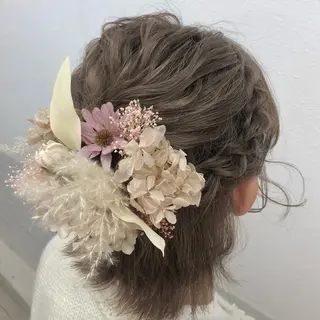 カラー ヘアアレンジ ダブルスキルエクステ /羽エクステ白石宇由のヘアスタイル