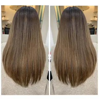 ロング カラー 京都大人女性ショート 徒歩1分/秋山のヘアスタイル