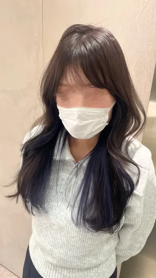 ロング 顔周りカット/ 透明感カラー/ユナのヘアスタイル
