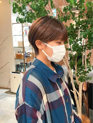 ショート カラー パーマ 🍃服部 雅哉🍃銀座◎のヘアスタイル