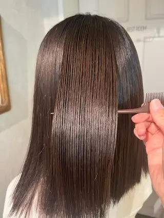 セミロング 髪質改善&艶カラー/ ほんだあみ (♡)のヘアスタイル