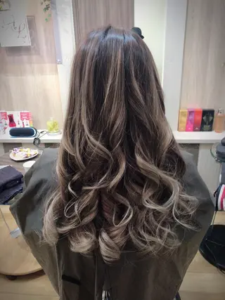 ロング カラー 細川武琉/艶カラー /Aqua limeのヘアスタイル