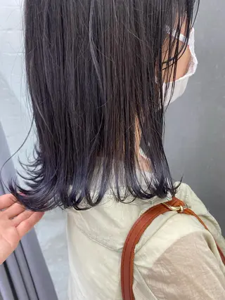 ミディアム カラー パーマ ヘアアレンジ メンズ キッズ ネイル マツエク・マツパ 韓国🇰🇷レイヤー カットオリーブカラーのヘアスタイル