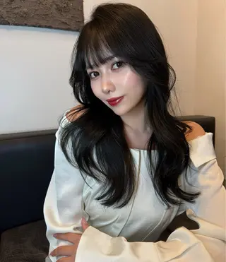 ロング 韓国✖️網紅🖤 パーマYURIYAのヘアスタイル