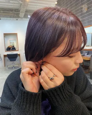 ミディアム カラー 砂原 ひよりのヘアスタイル