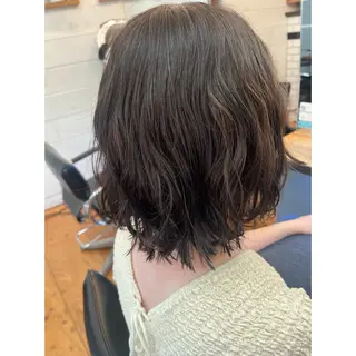 ミディアム パーマ Lagom なかだのヘアスタイル