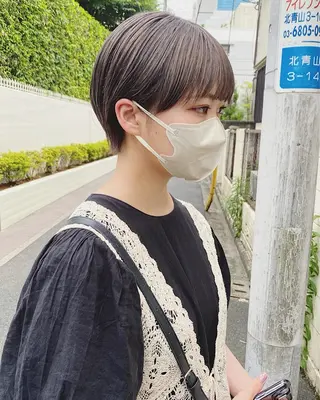 ショート カラー 🟩くすみカラー/ボ ブ/ショート/大司のヘアスタイル