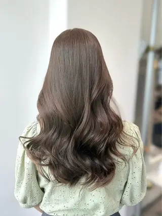 ロング カラー 韓国風艶髪🎀 暖色カラー🤍のヘアスタイル