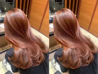 カラー eve🐰束間まつ毛 /透明感カラーのヘアスタイル