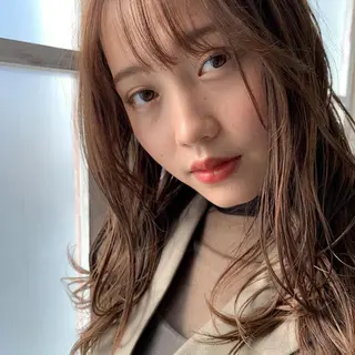 セミロング ノグチ ナツコのヘアスタイル