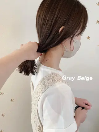 ミディアム カラー 市川 千夏のヘアスタイル