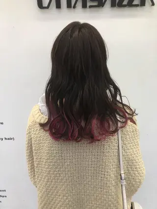 セミロング カラー 東條 克義のヘアスタイル