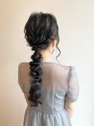 ロング ヘアアレンジ 林 瑠夏のヘアスタイル