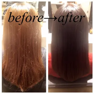 ロング ✨色持ちの良い艶 カラー✨蟹江真世のヘアスタイル