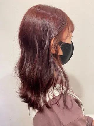 セミロング makoto⌇レイヤ ー⌇艶カラー🍒のヘアスタイル