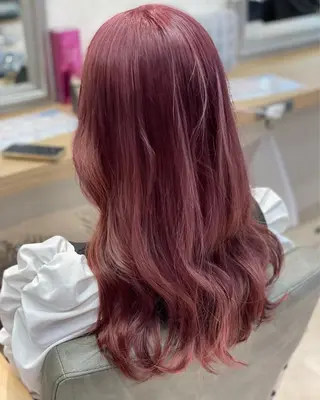 ミディアム カラー ヘアアレンジ 髪質改善×ハイトーン 中田啄也のヘアスタイル