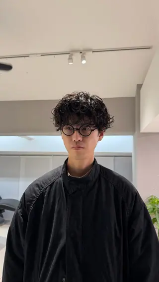 ショート パーマ メンズ naturalカラー / Rukaのヘアスタイル