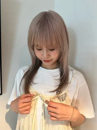 セミロング カラー 🎀オイダイラ モモカ🎀のヘアスタイル