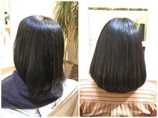 ミディアム パーマ 小顔カット前髪 顔周りカット林亮佑のヘアスタイル