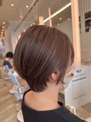 ショート 透明感カラー/ブリー チ✨駒場　笙のヘアスタイル