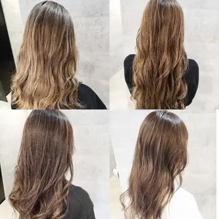 セミロング カラー ミルクティー特化 🌈島内　琢真🌈のヘアスタイル