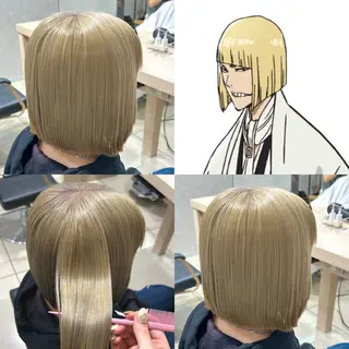 ミディアム 【🎀推しカラー × 艶髪】小池 雪奈のヘアスタイル