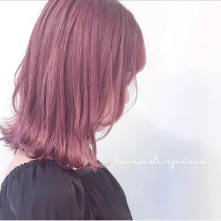 ミディアム カラー misaki🎀 まろみ透け感カラーのヘアスタイル