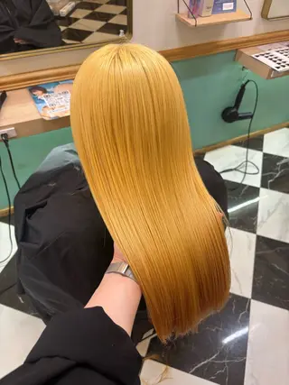 ロング カラー 🩶ハイトーン /レイヤーはちすのヘアスタイル