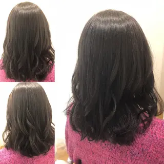 ミディアム カラー パーマ ヘアアレンジ メンズ キッズ ネイル マツエク・マツパ MEGUMI megumiのヘアスタイル