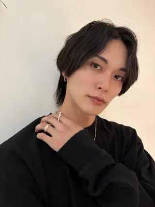 ミディアム パーマ メンズ 🐝メンズハイライト …Rioのヘアスタイル