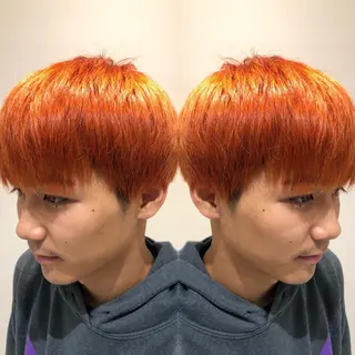 カラー メンズ 韓国レイヤー×透明感 カラー/山崎一輝のヘアスタイル