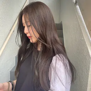 カラー オリーブ🎶アッシュ グレージュちひろ🧸のヘアスタイル