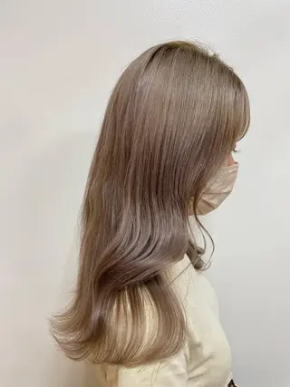 セミロング 韓国ヘア 🤍中西麻友🤍のヘアスタイル