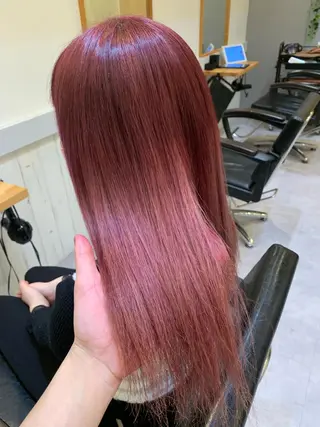 セミロング カラー 尾曲 晃直のヘアスタイル