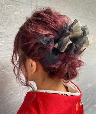 ヘアアレンジ いわさき ゆずほのヘアスタイル