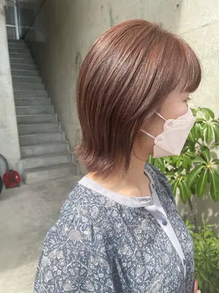 ミディアム カラー 日高 香織のヘアスタイル