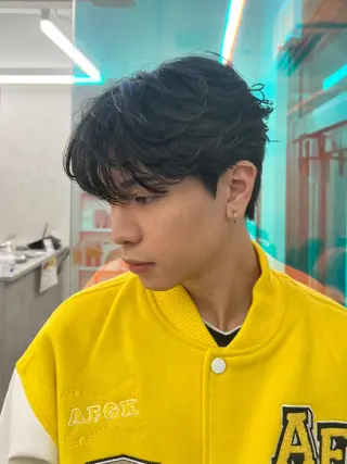 ショート パーマ メンズ フェザーパーマ浦和 スパイキーショートのヘアスタイル